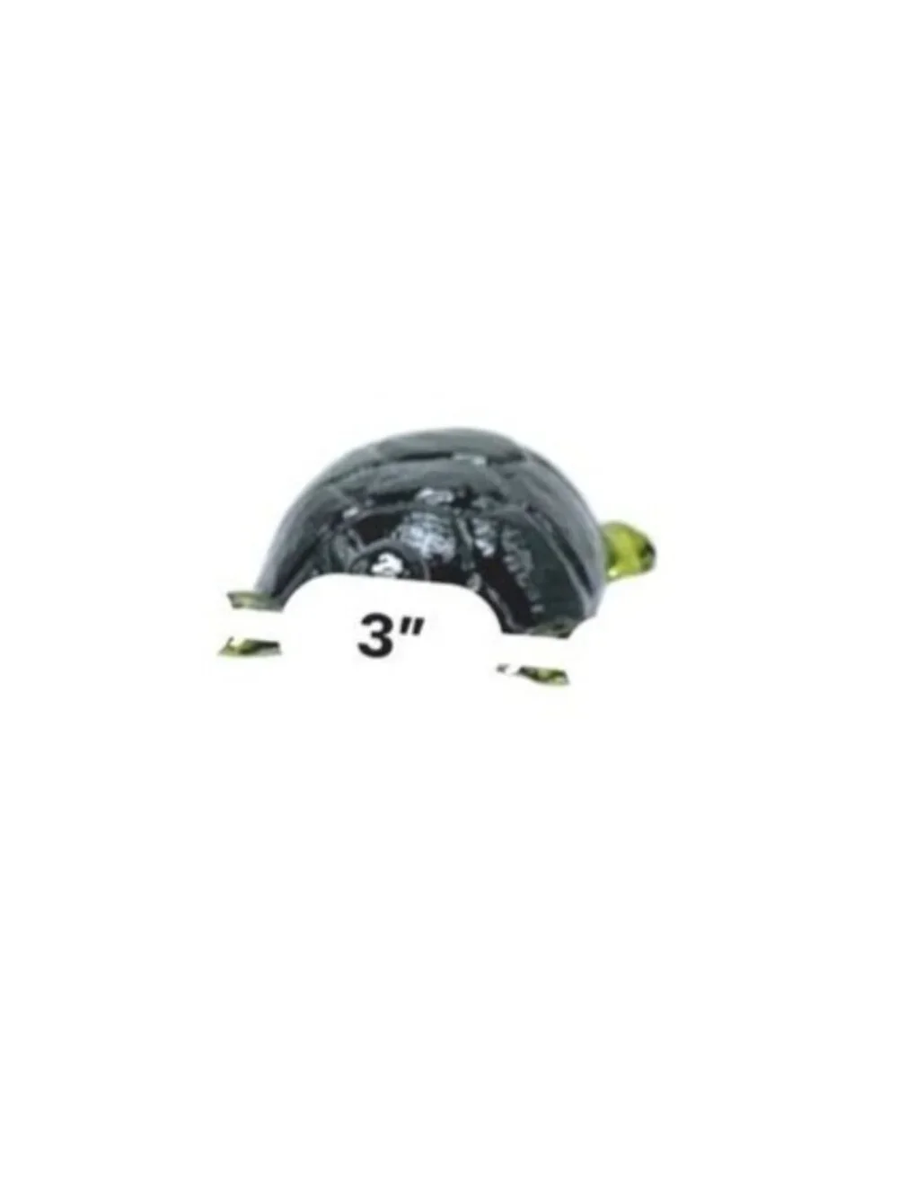 Green Glass Turtle Figurine Paperweight 4.5